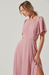 Shorts Sleeve Flare Dress - This retro dress is just what you need to add a bit of color to your wardrobe. It has a crew neck.