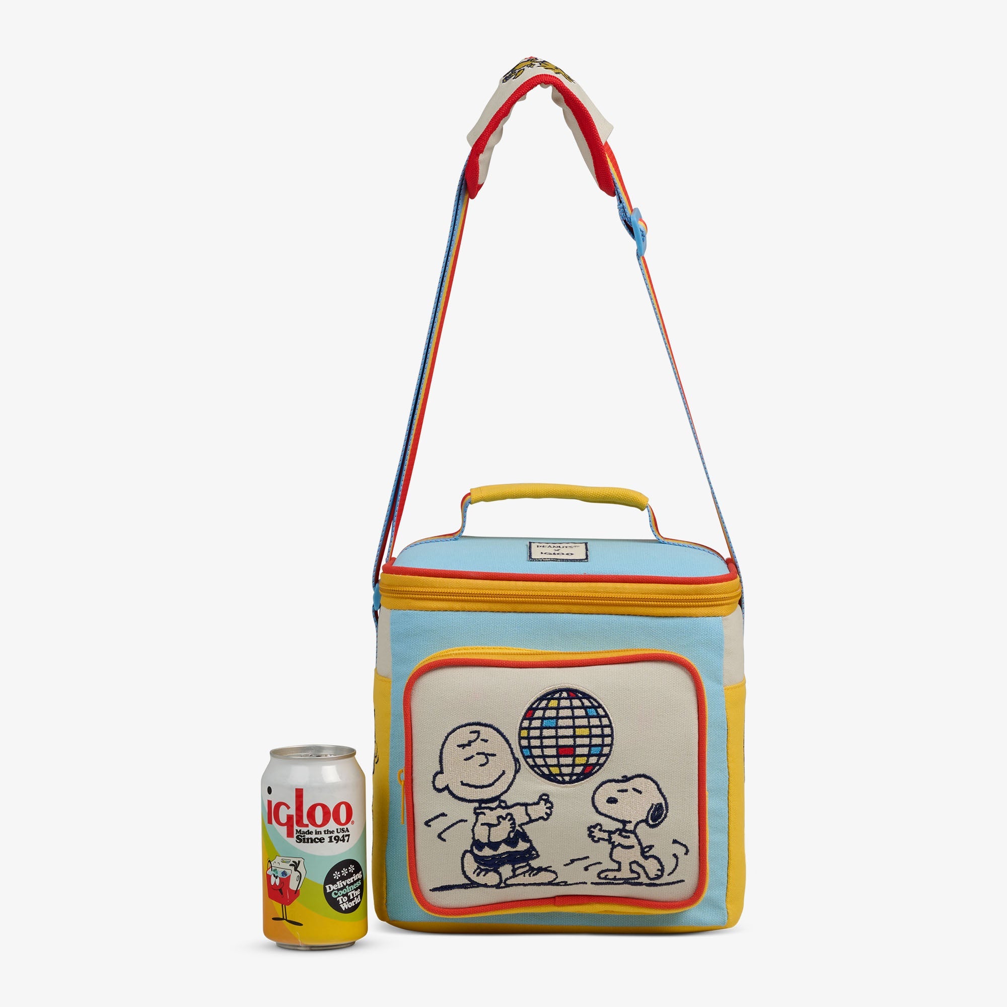 Snoopy Disco Party Square Lunch Cooler Bag