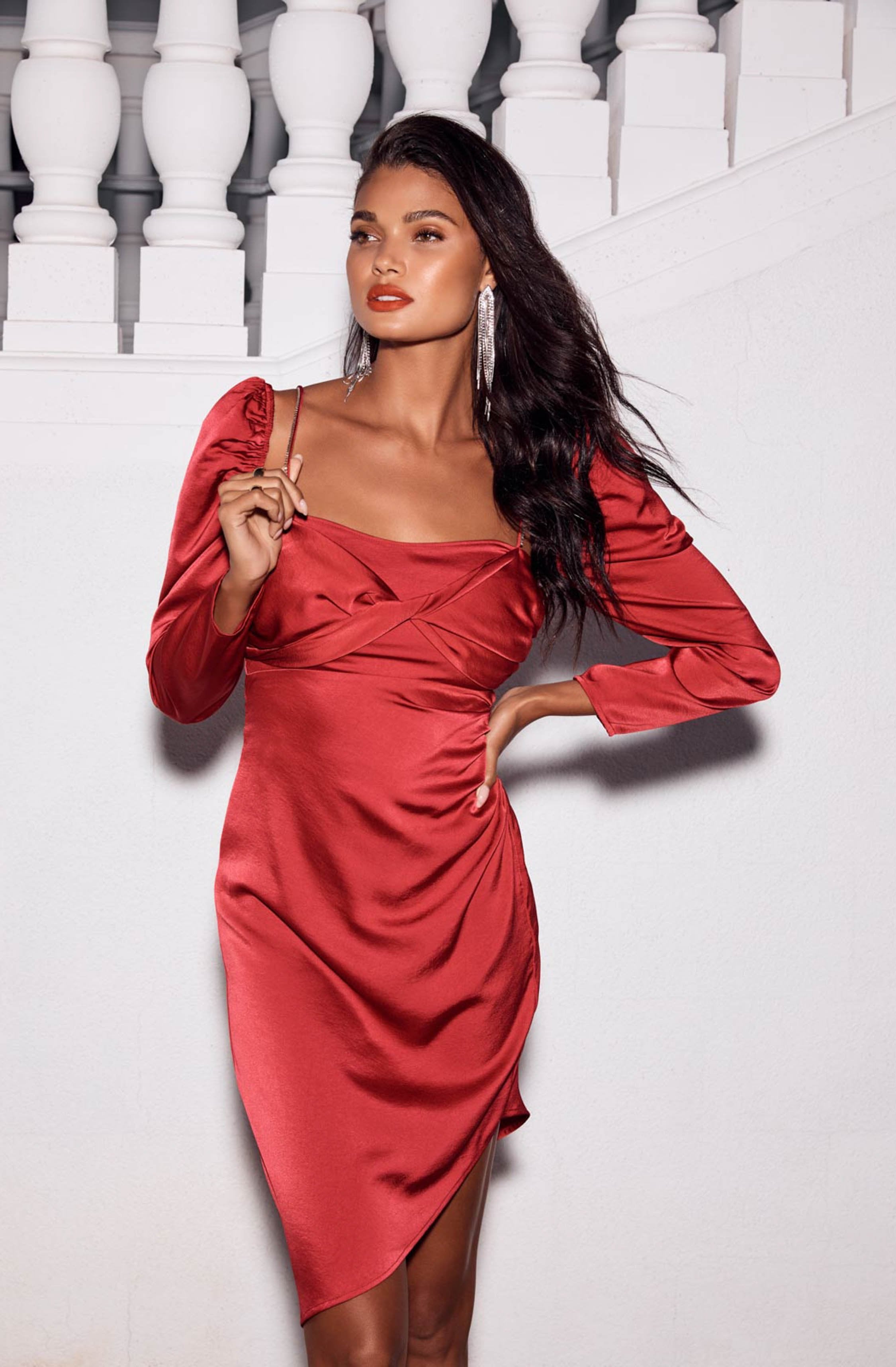 V-Neck Sheath Dress - This dress is ideal for a summer brunch. It lays emphasis on a stylish V-neck. Pair this dress with a belt and a pair of ankle strap heels.