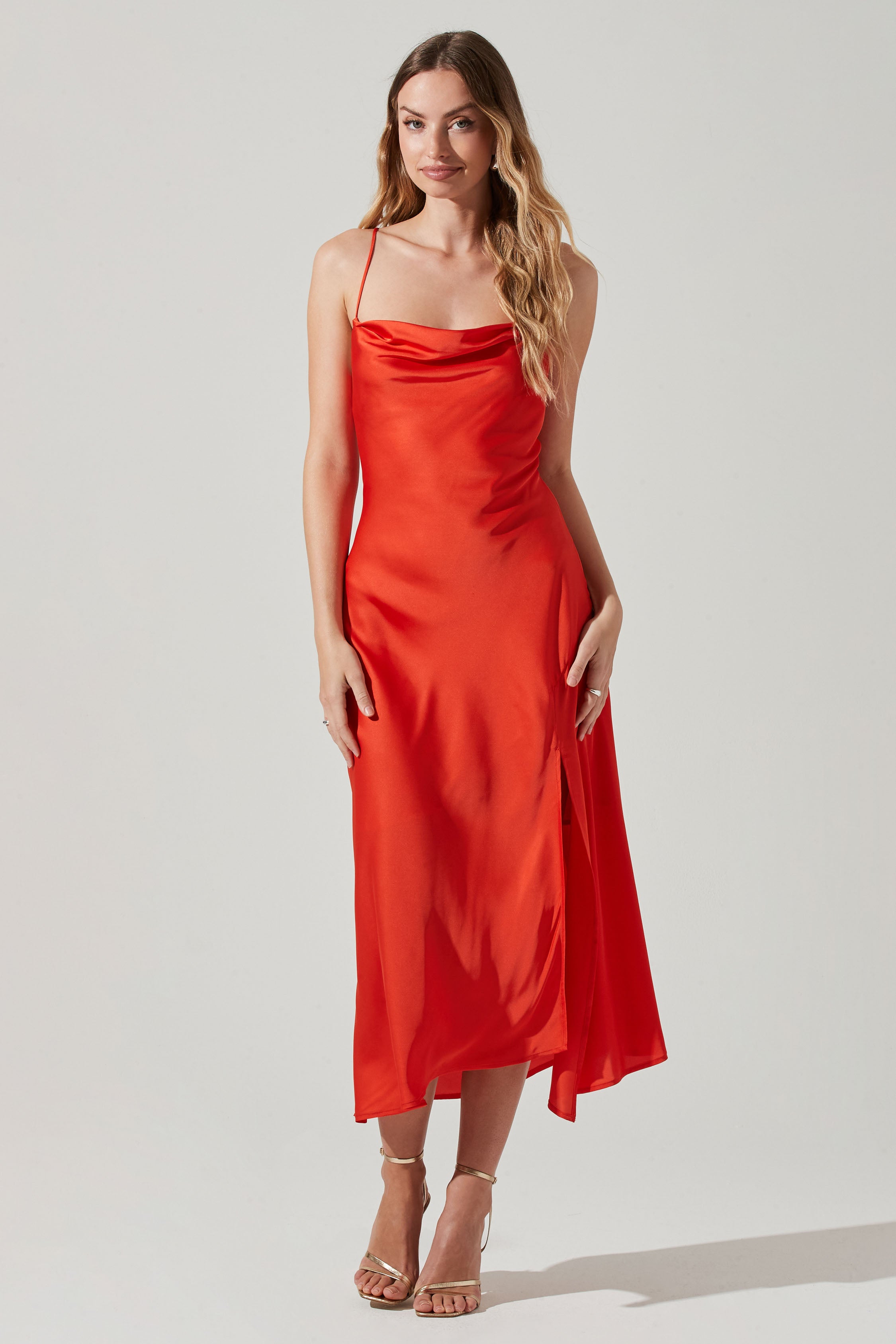 Sleeveless Flare Dress - This dress is a cool option to pull off your holiday look. It showcases a refined V-neck.