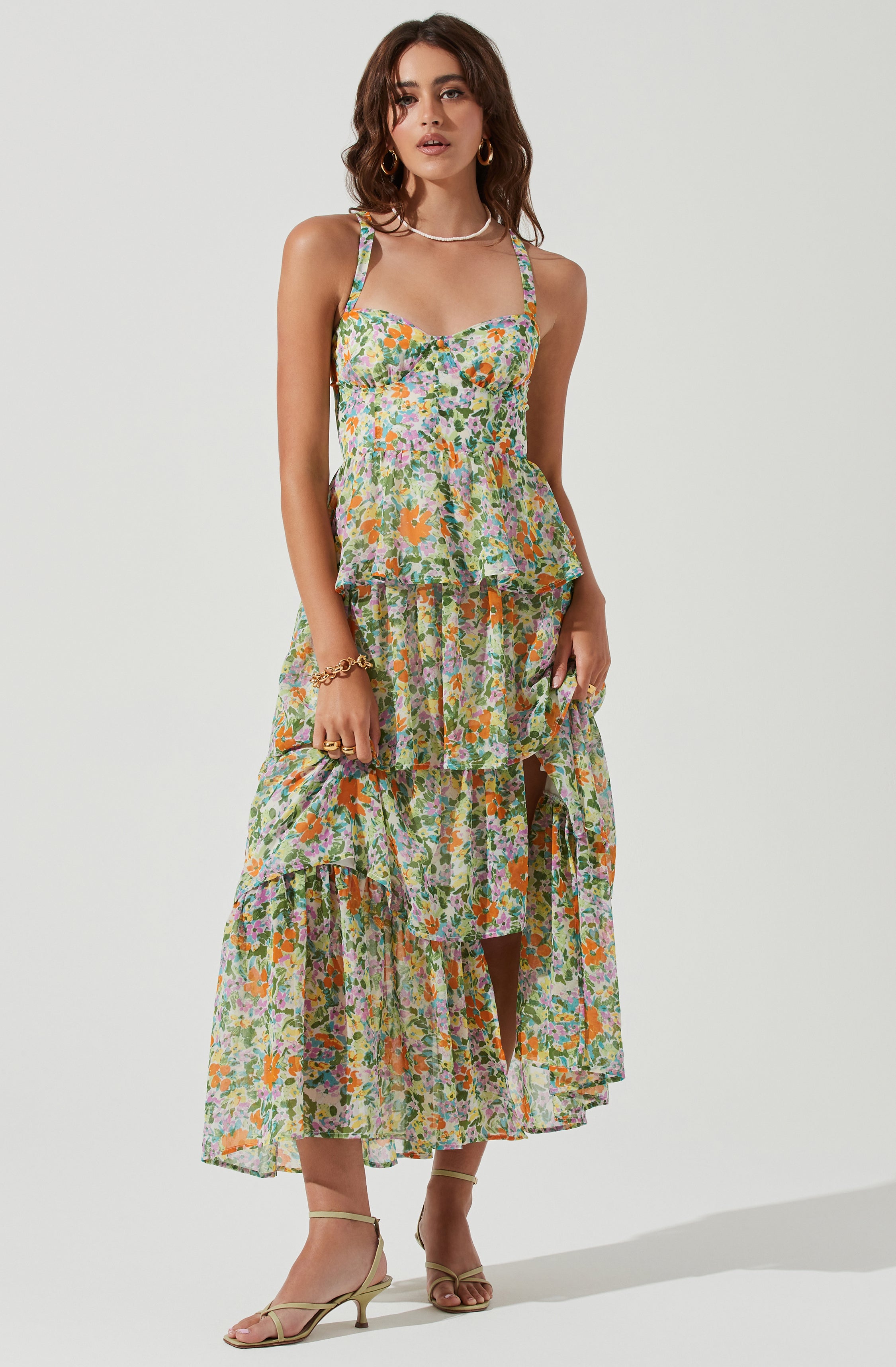 Sweetheart Neck Flare Dress - This dress is a cool option to pull off your holiday look. It lays emphasis on a sweetheart neckline that highlights its curves.