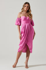Off-Shoulder Sheath Dress - Sheath dresses are great, but this retro sheath is beyond cool. It features a sexy off-shoulder neckline. Team this one with a scarf and a bucket bag for a trendy look.