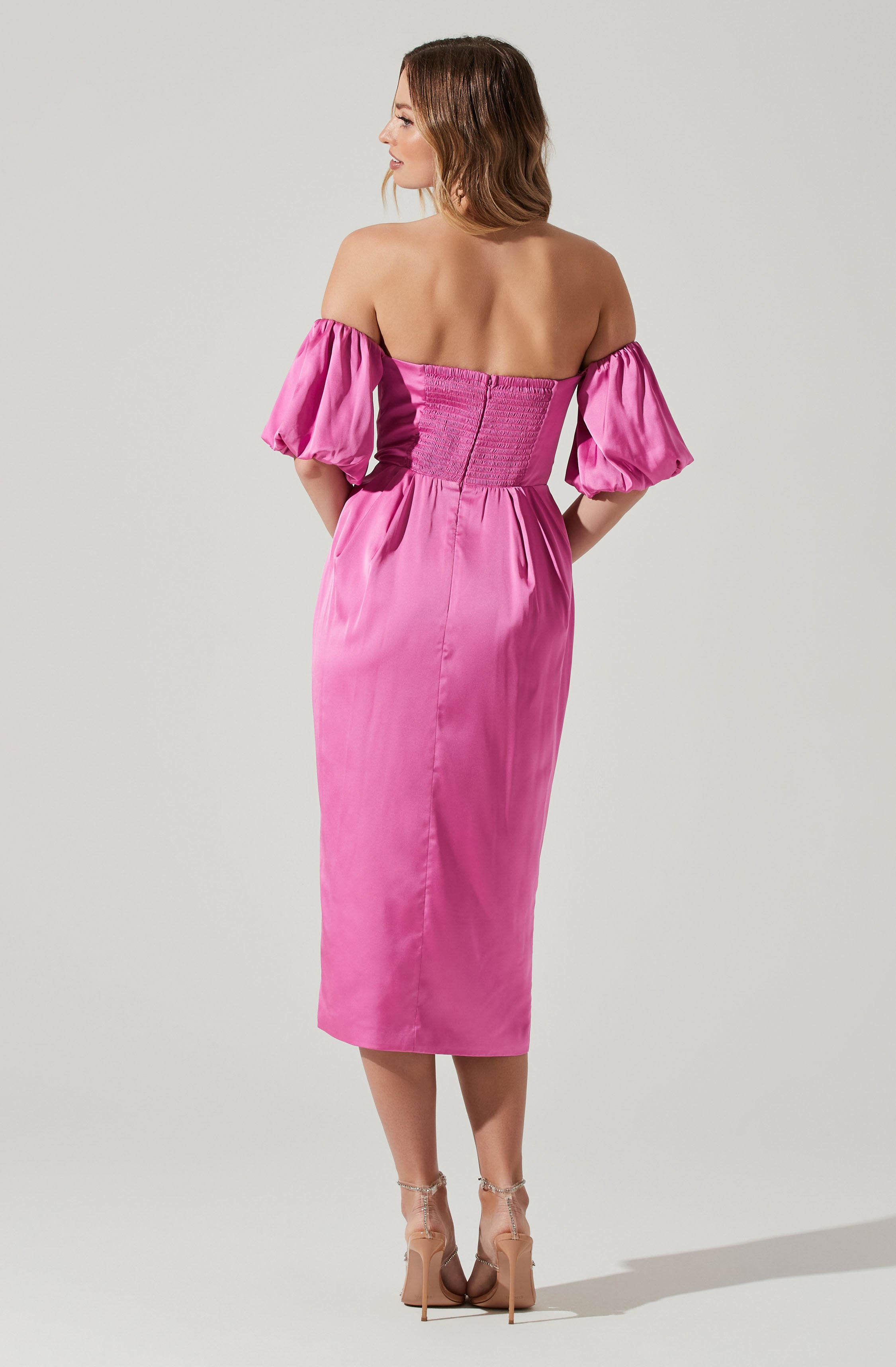 Off-Shoulder Sheath Dress - Sheath dresses are great, but this retro sheath is beyond cool. It features a sexy off-shoulder neckline. Team this one with a scarf and a bucket bag for a trendy look.