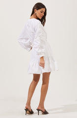 White Highneck Flare Dress - Brunch is all about dressing light without compromising on style, and this dress achieves both of those. It flaunts an elegant highneck.