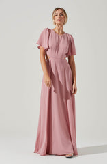 Shorts Sleeve Flare Dress - This retro dress is just what you need to add a bit of color to your wardrobe. It has a crew neck.