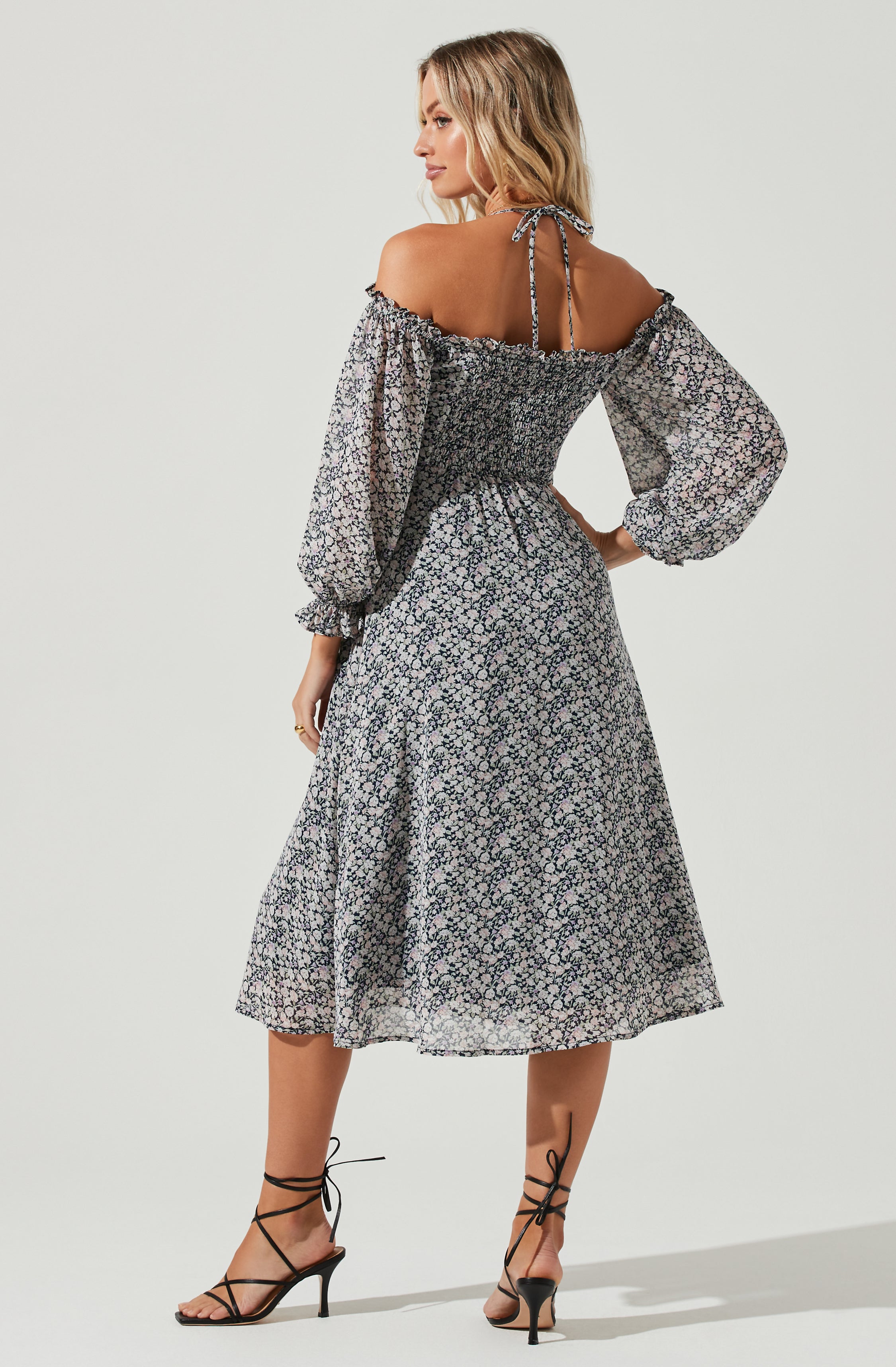 White Flare Dress - This retro dress is just what you need to add a bit of color to your wardrobe. It comes with an entrancing off-shoulder neckline.