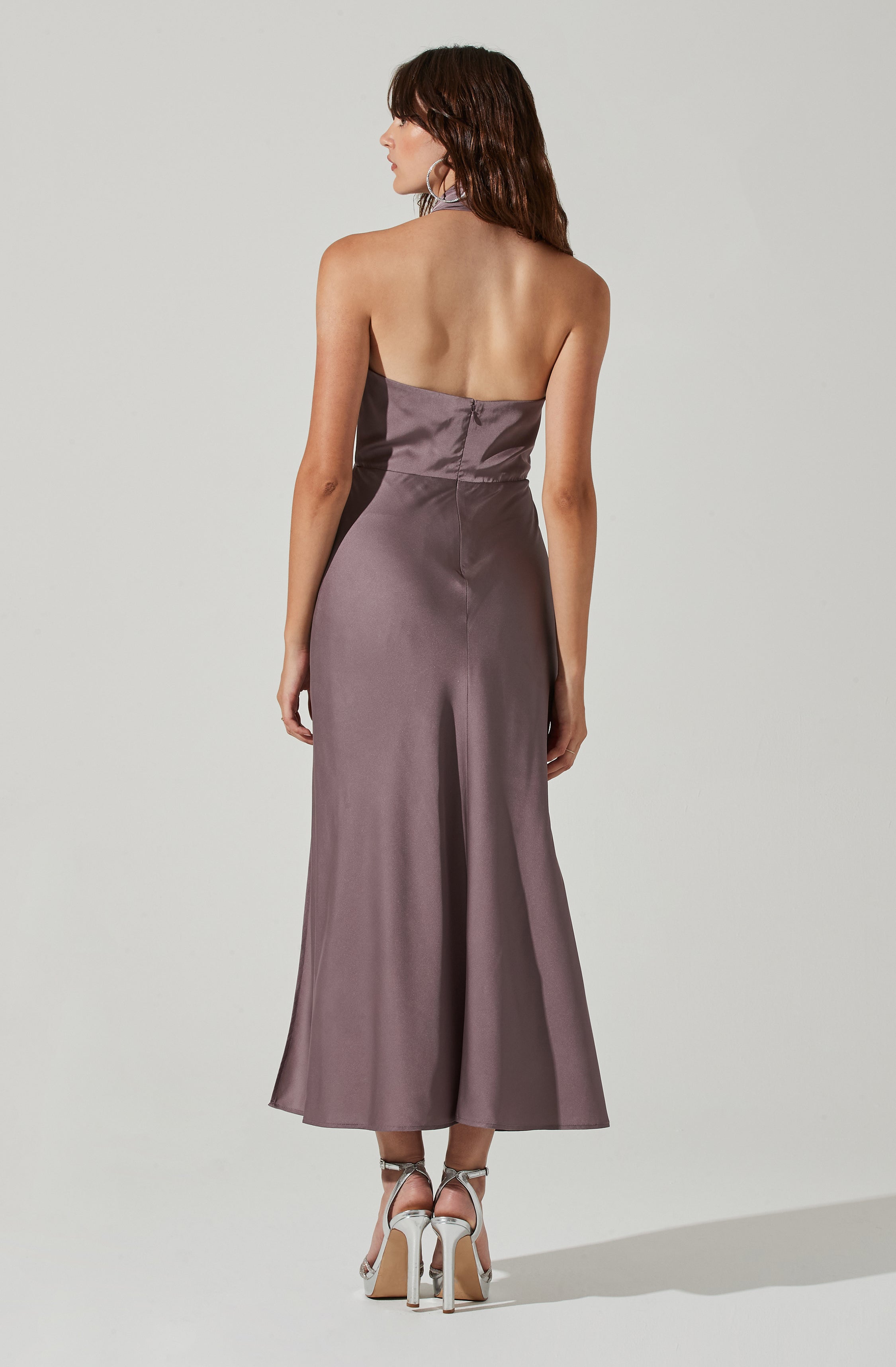Pink Plunge Neck Dress - A classic sheath dress that you can never go wrong with. It has a gorgeous plunge neck. Pair this dress with a belt and a pair of ankle strap heels.