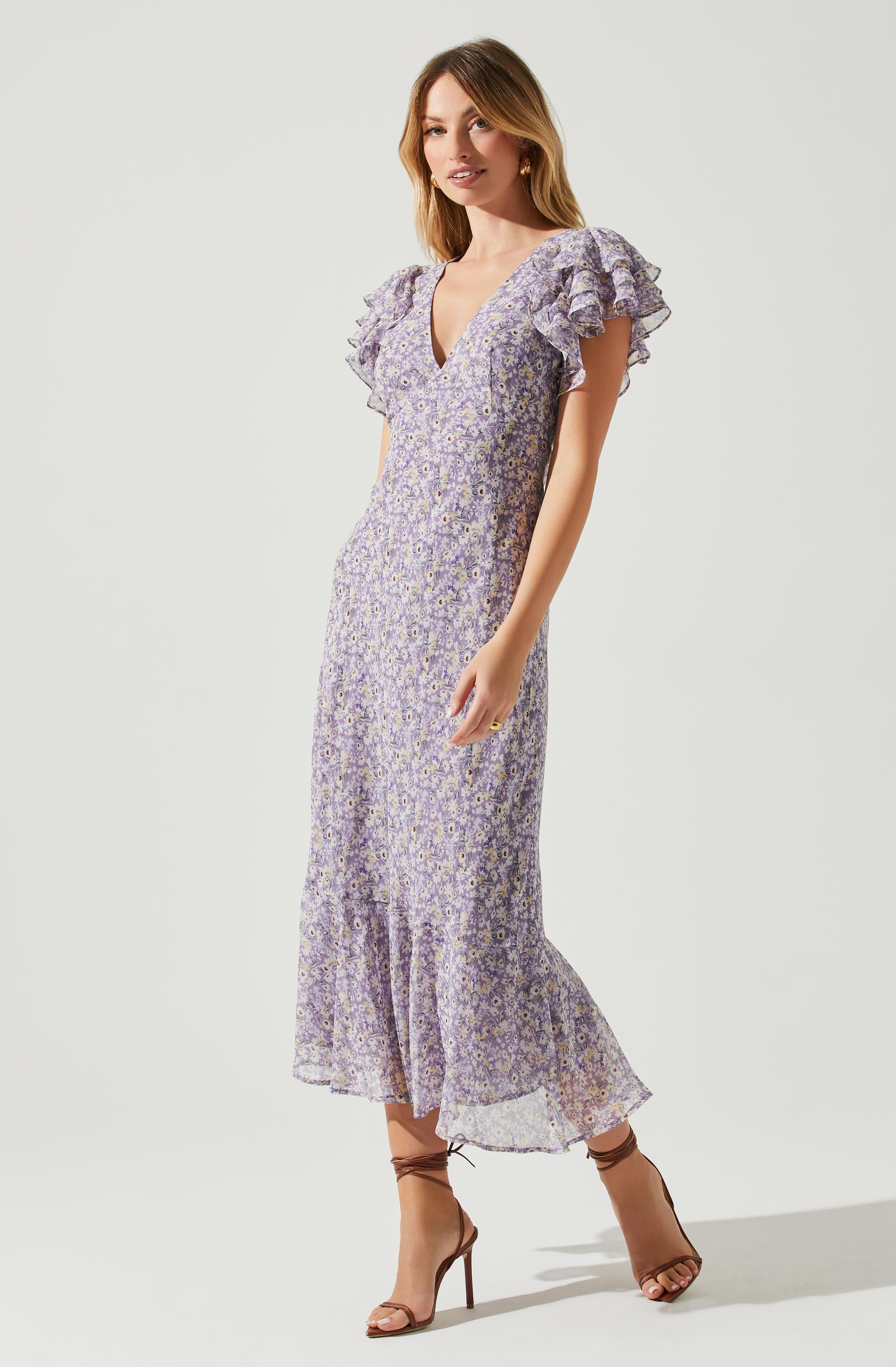 Shorts Sleeve A-Line Dress - This A-line dress gives a breezy yet stylish vibe, and is perfect for a brunch date. Complete a stunning look, with a pair of strappy heels and a leather jacket.