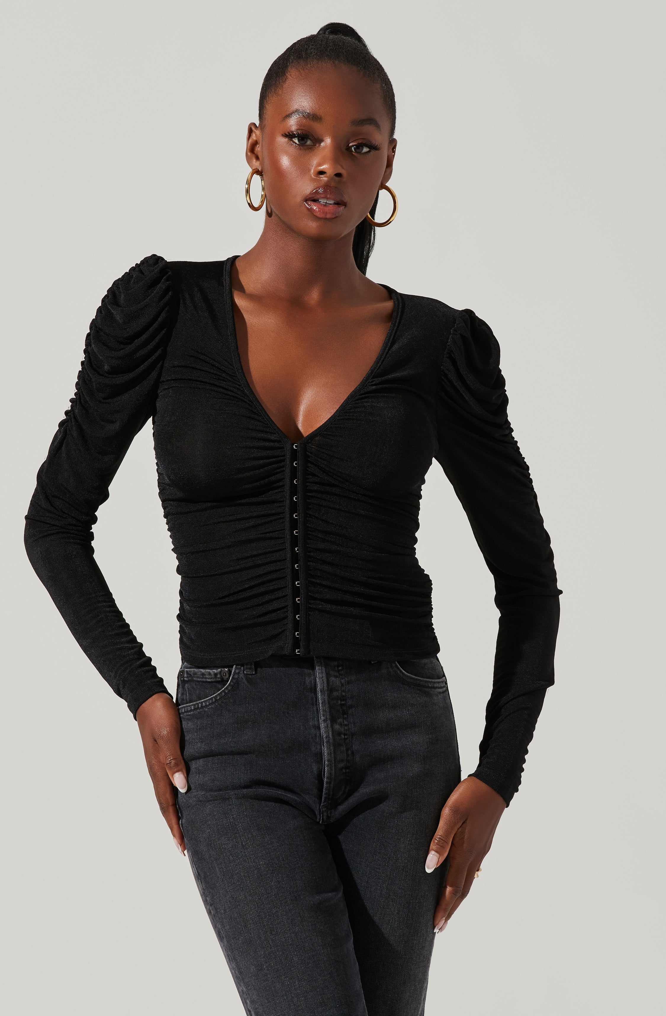 Black V-Neck Blouse - This one offers style and comfort in spades. It showcases a V-neck that adds to its style. Pair it with culottes or distressed denim shorts.