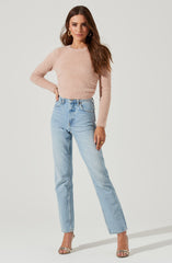 Long Sleeve Textured Sweater - This piece is an excellent casual topwear option. It lays emphasis on a simple crew neck. It also features a textured pattern that goes great with the overall look. Pull off an uber-trendy look by styling this with a pair of joggers and running shoes.