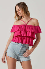 Red Off-Shoulder Tunic - This piece is an excellent holiday topwear option. It flaunts an entrancing off shoulder neckline.