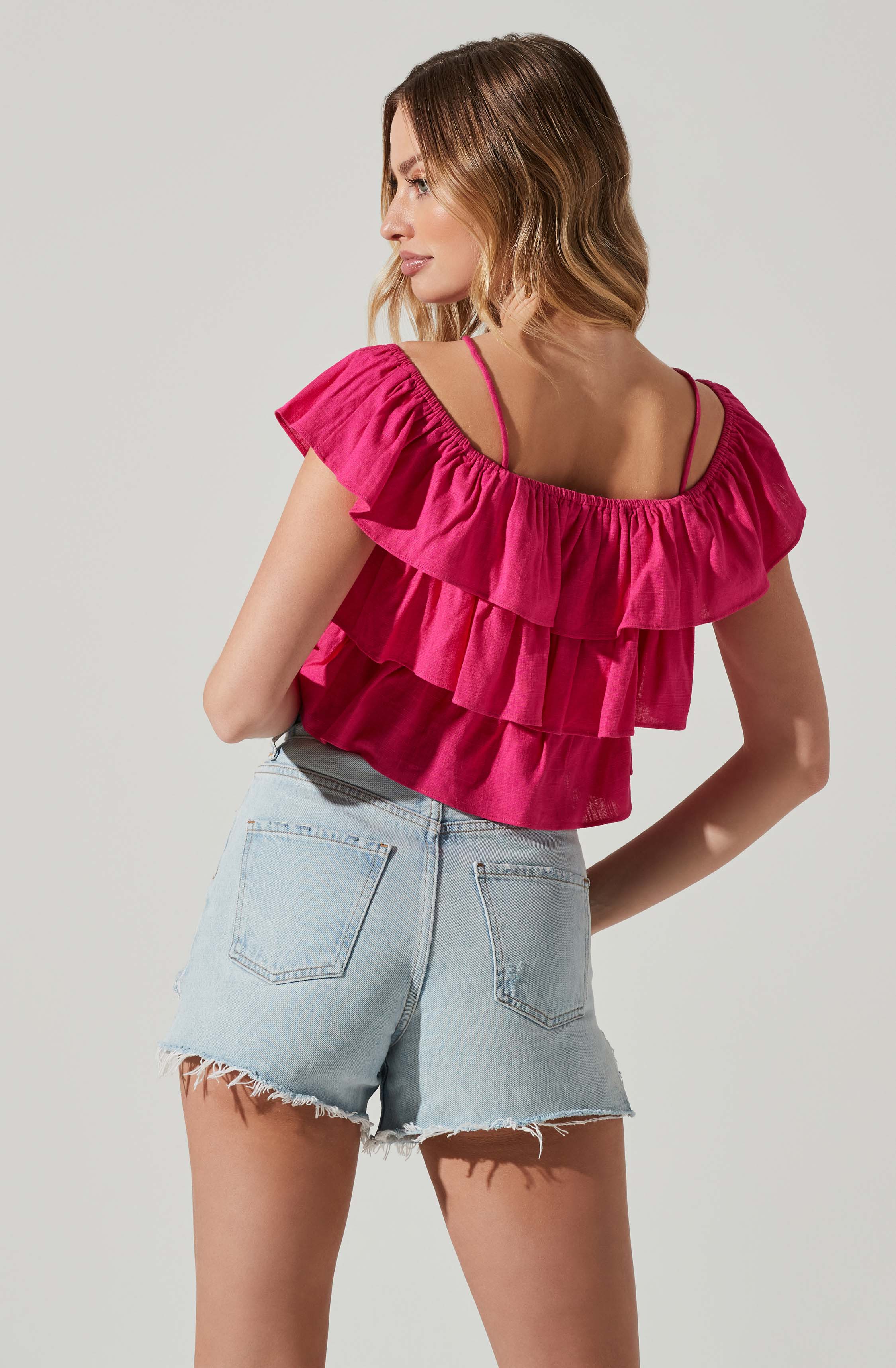 Red Off-Shoulder Tunic - This piece is an excellent holiday topwear option. It flaunts an entrancing off shoulder neckline.